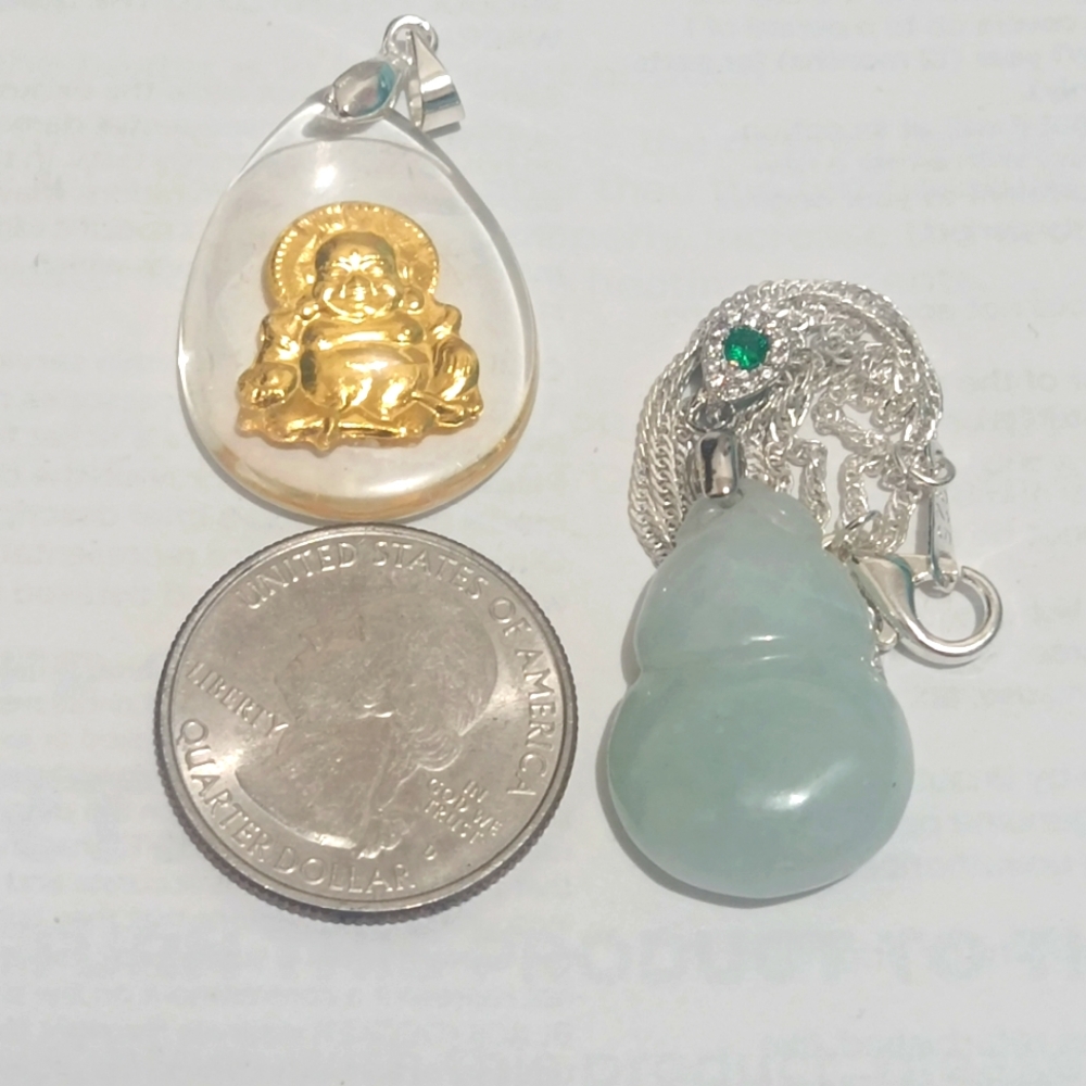 Myanmar type a lucky jade pendant necklace